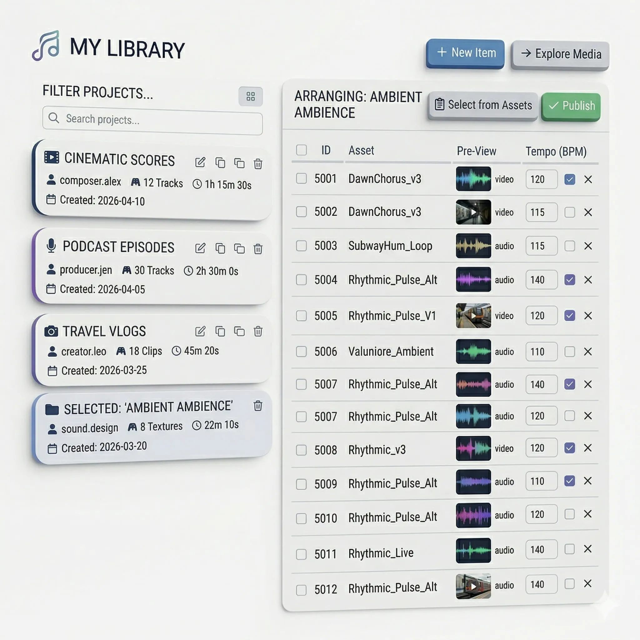 Create playlists and multi-zone layouts
